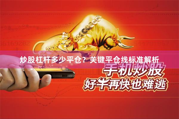 炒股杠杆多少平仓？关键平仓线标准解析